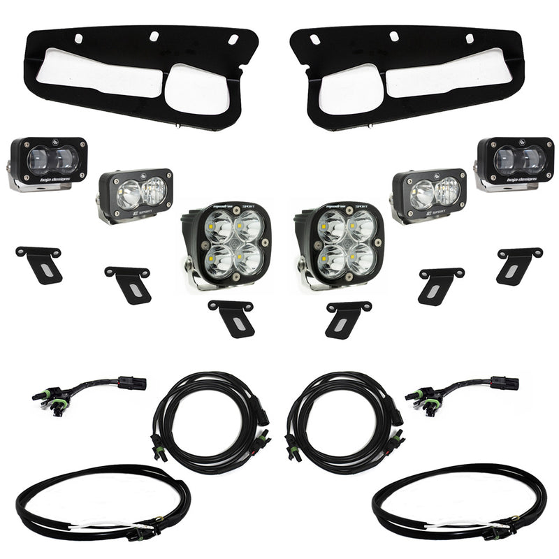 Ford Bronco (21-Present) S2 SAE FPK Sportsmen for OEM Steel Bumper w/Upfitter Wiring Harness Baja Designs