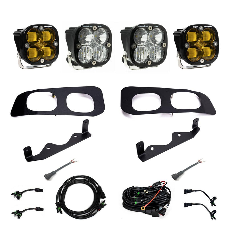 Squadron SAE/Pro Fog Pocket Kit 2023-On Ford F-250/350 Super Duty SAE Fog Baja Amber Toggle Wiring