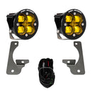 Squadron R SAE Fog Pocket Light Kit Jeep 2007-18 Wrangler JK w/ Premium OE Bumper (SAE Fog; Baja Amber) Baja Designs