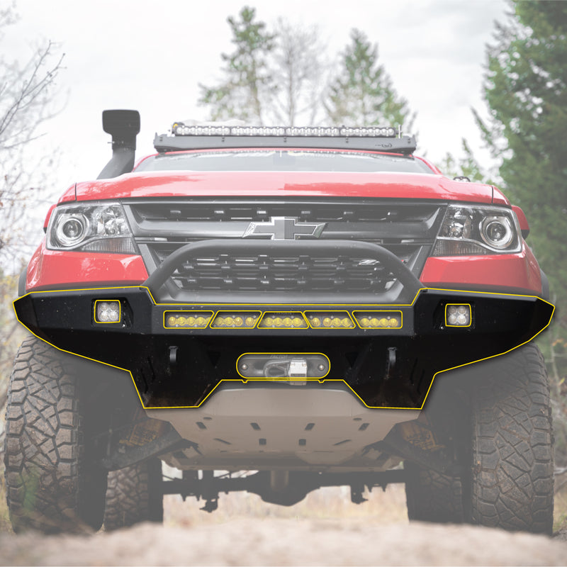 Chevy Colorado ZR2 Classic Front Bumper Bare Metal Aluminum 15-20 Colorado ZR2 CBI Offroad