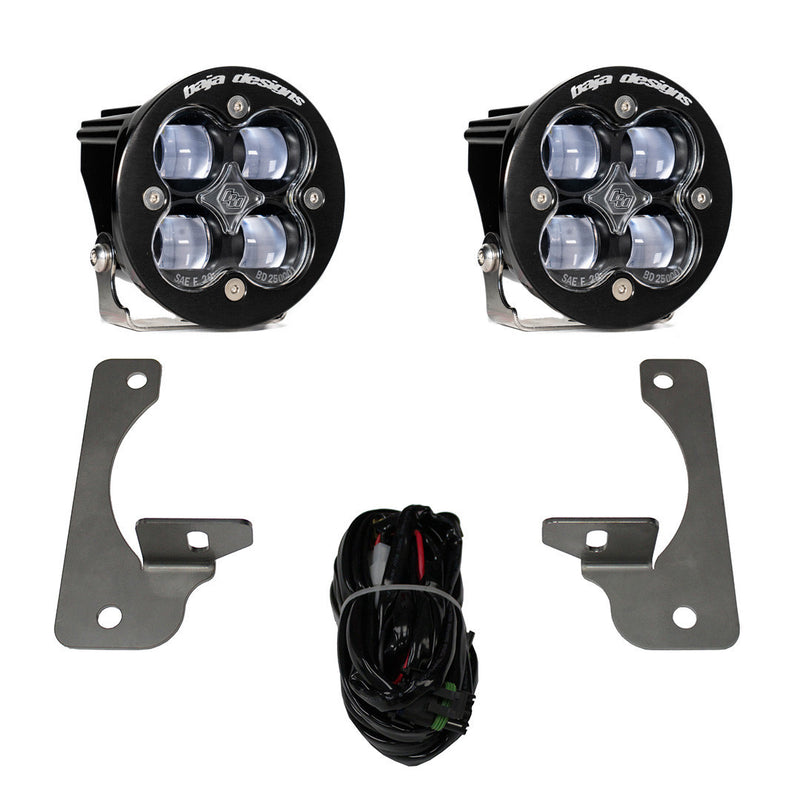 Jeep JK Squadron-R SAE Fog Pocket Light Kit Premium Bumper (Clear)-Jeep 2007-09 Wrangler JK Baja Designs