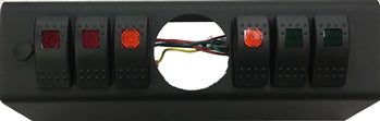 JK Switch Panel 6 Switch W/2-1/16 Inch Diameter Empty Gauge Hole 09-17 Wrangler JK Multi Color sPOD