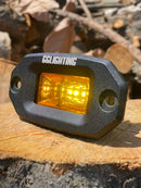 Amber Compact Flush Mount LED Pod reverse front off road utv truck pickup bumper light