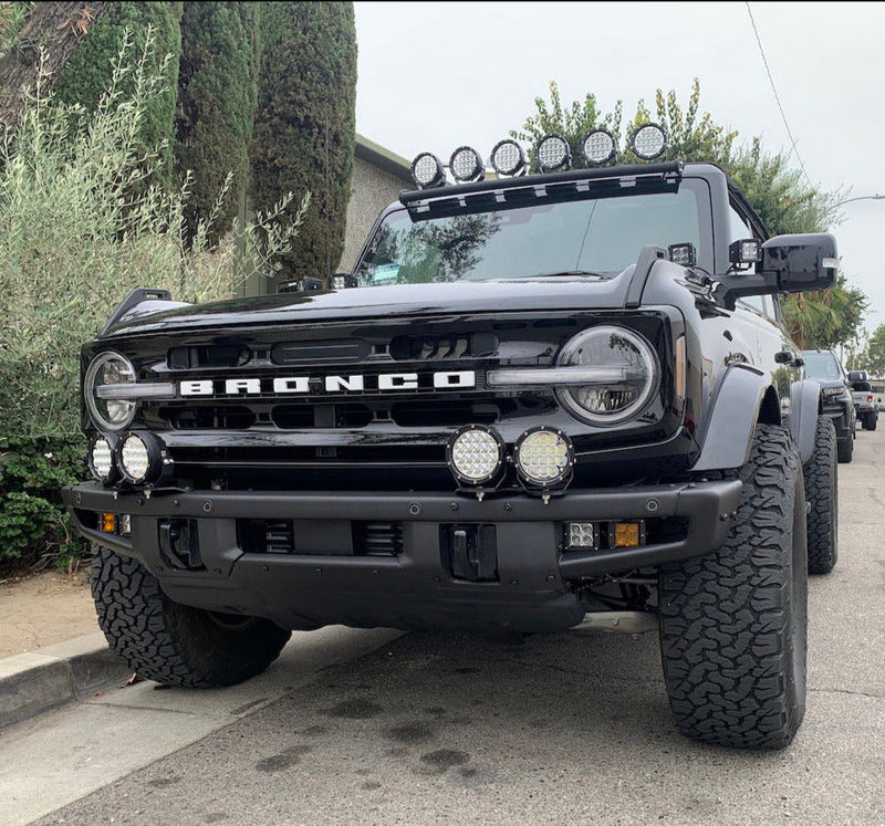 2021 2022 New Ford Bronco Roof Rack Light Mount Round Lights LED Bolt On