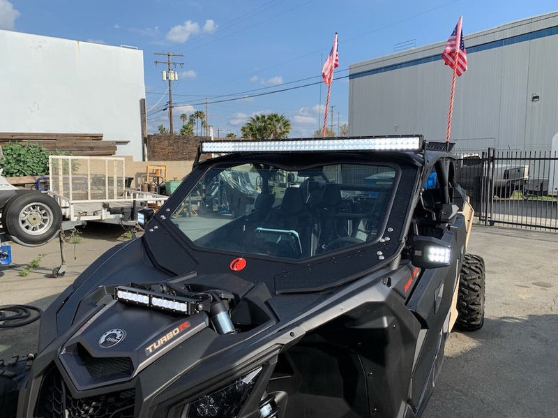 utv side mirrors with LED lights sxs polaris can-am x3 yxz talon UTV LED Lighted Mirrors