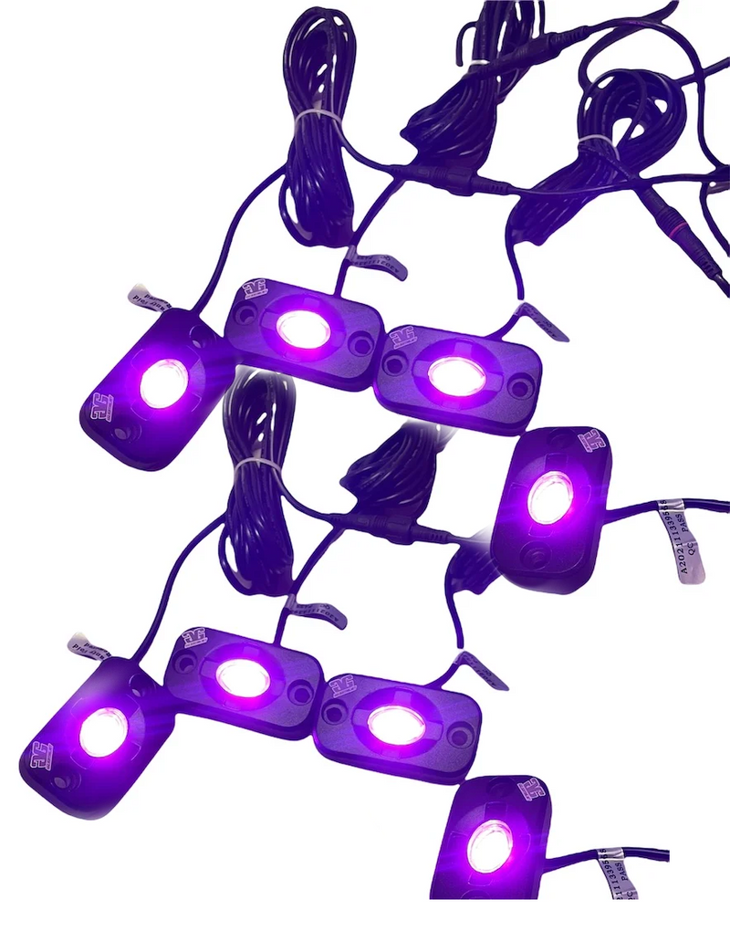 RGB LED Color Changing Rock Lights 8 Pack